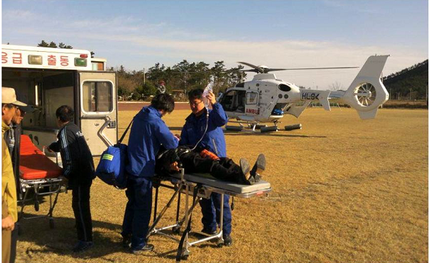완도군, 도서민 응급환자‘헬기’로 생존률 높이다